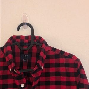 J Crew Gingham Oxford Shirt